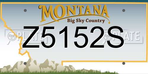 Z5152S Montana License Plate