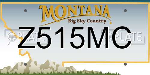 Z515MC Montana License Plate