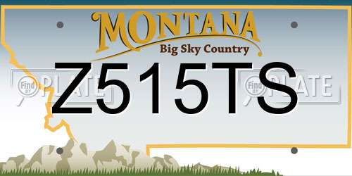 Z515TS Montana License Plate