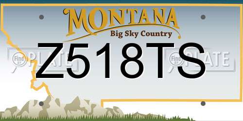 Z518TS Montana License Plate