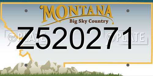 Z520271 Montana License Plate