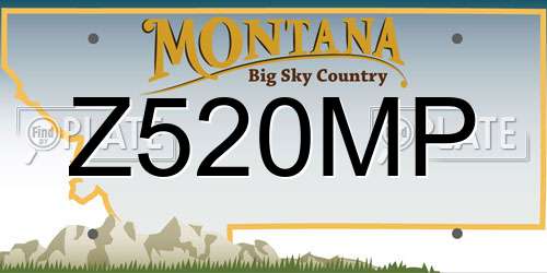 Z520MP Montana License Plate
