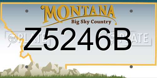 Z5246B Montana License Plate
