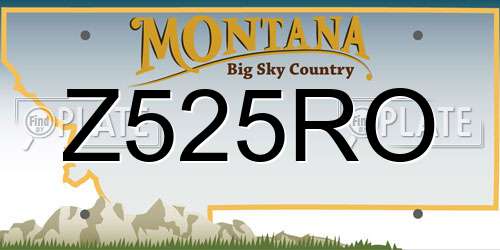 Z525RO Montana License Plate