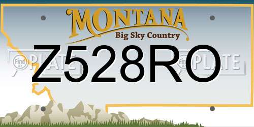 Z528RO Montana License Plate