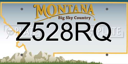 Z528RQ Montana License Plate