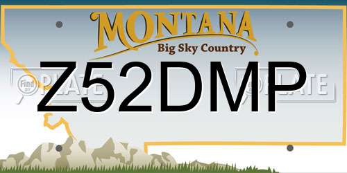 Z52DMP Montana License Plate