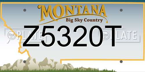 Z5320T Montana License Plate