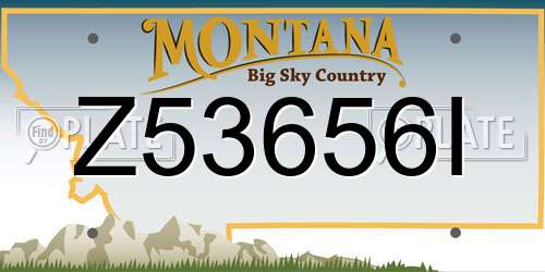 Z53656I Montana License Plate