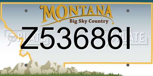 Z53686I Montana License Plate