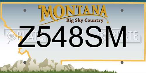 Z548SM Montana License Plate