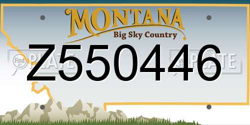 Z550446 Montana License Plate