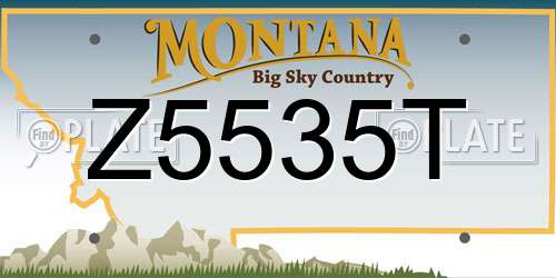 Z5535T Montana License Plate