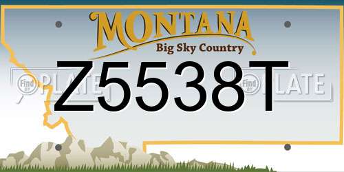 Z5538T Montana License Plate