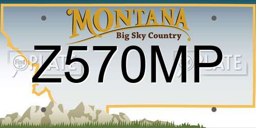 Z570MP Montana License Plate