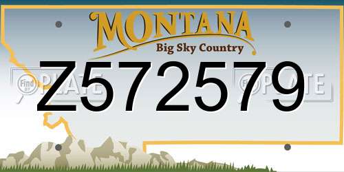 Z572579 Montana License Plate