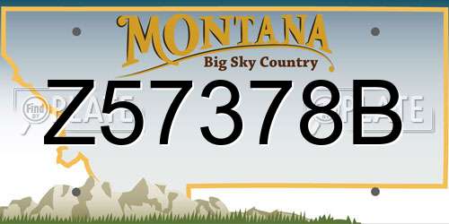 Z57378B Montana License Plate