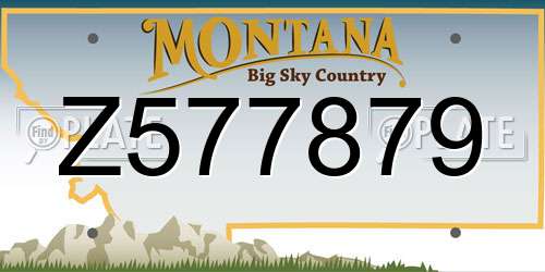 Z577879 Montana License Plate