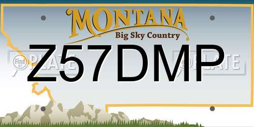 Z57DMP Montana License Plate