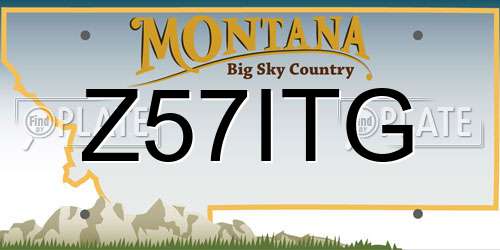 Z57ITG Montana License Plate