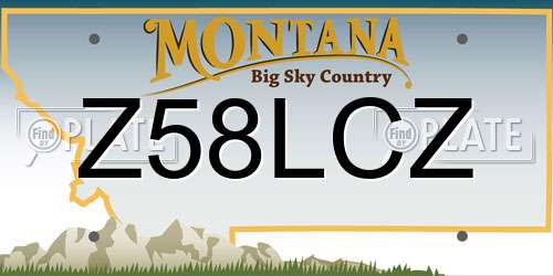 Z58LCZ Montana License Plate