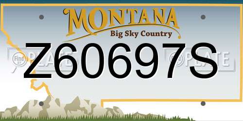 Z60697S Montana License Plate