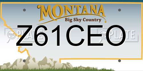 Z61CEO Montana License Plate