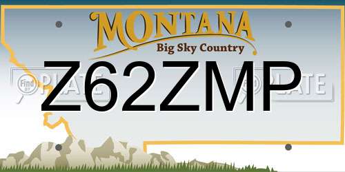 Z62ZMP Montana License Plate