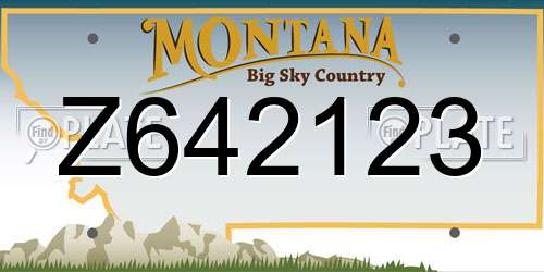Z642123 Montana License Plate