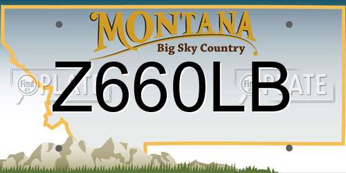 Z660LB Montana License Plate