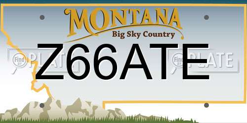 Z66ATE Montana License Plate