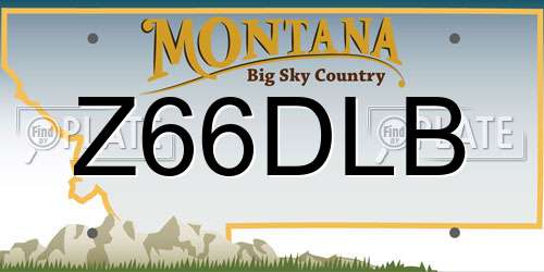 Z66DLB Montana License Plate