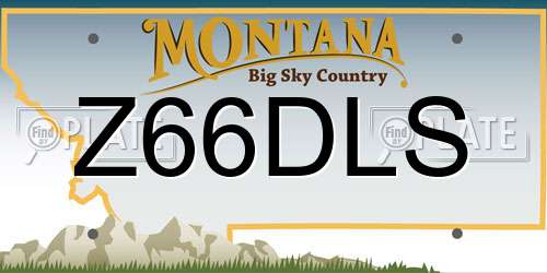 Z66DLS Montana License Plate