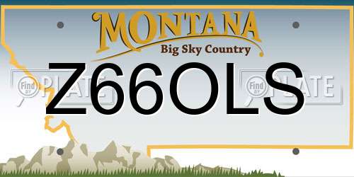 Z66OLS Montana License Plate
