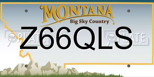 Z66QLS Montana License Plate