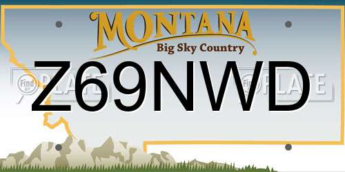 Z69NWD Montana License Plate
