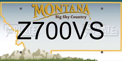 Z700VS Montana License Plate