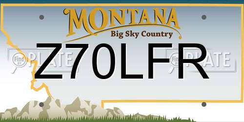 Z70LFR Montana License Plate