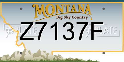 Z7137F Montana License Plate