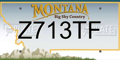 Z713TF Montana License Plate