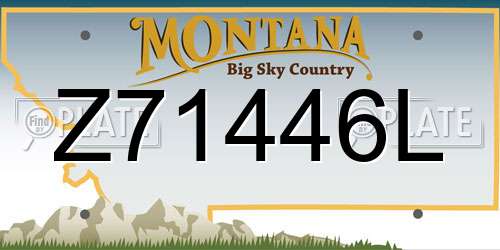 Z71446L Montana License Plate
