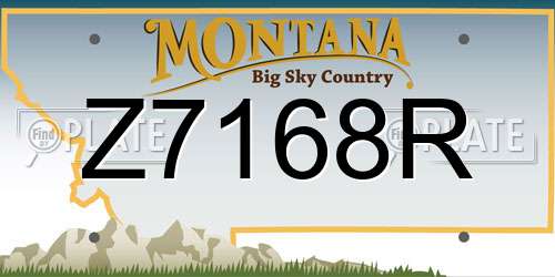 Z7168R Montana License Plate