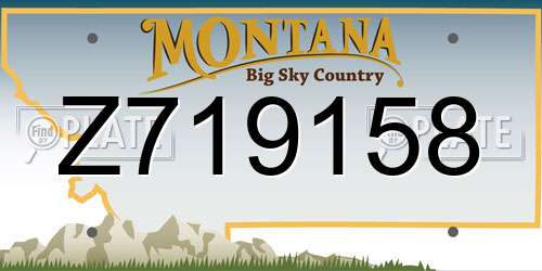 Z719158 Montana License Plate