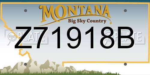 Z71918B Montana License Plate
