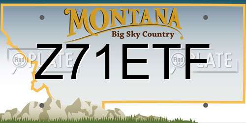 Z71ETF Montana License Plate