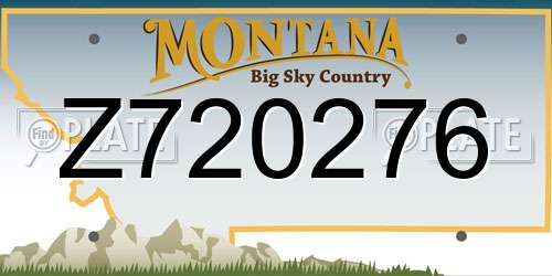 Z720276 Montana License Plate