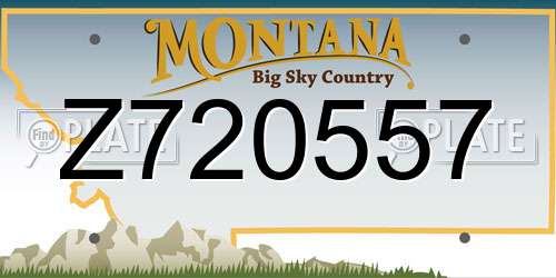 Z720557 Montana License Plate