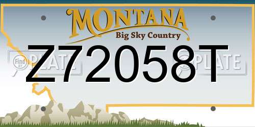 Z72058T Montana License Plate