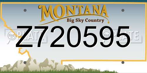 Z720595 Montana License Plate