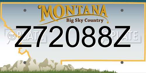 Z72088Z Montana License Plate